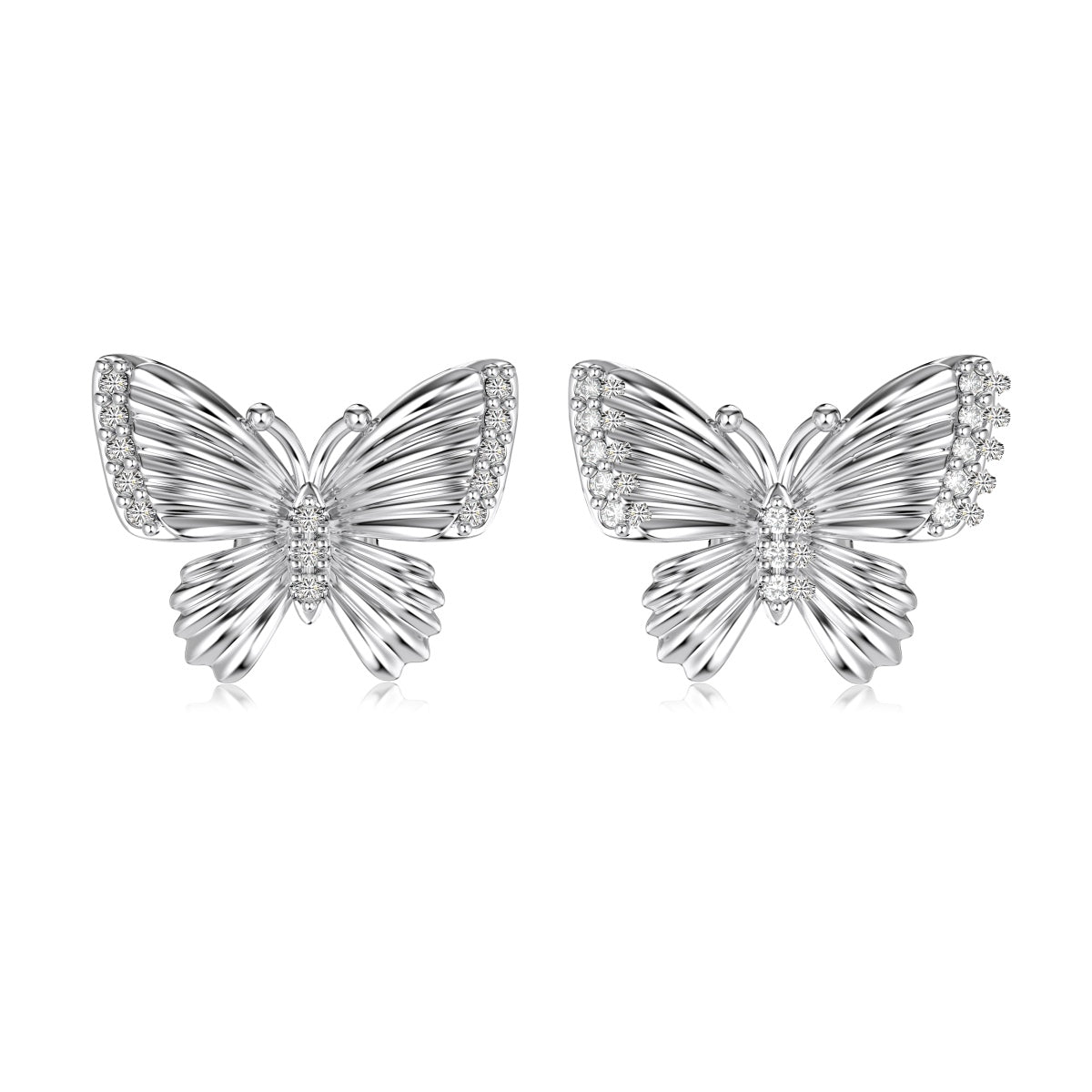 Silver Butterfly Jewelry Set