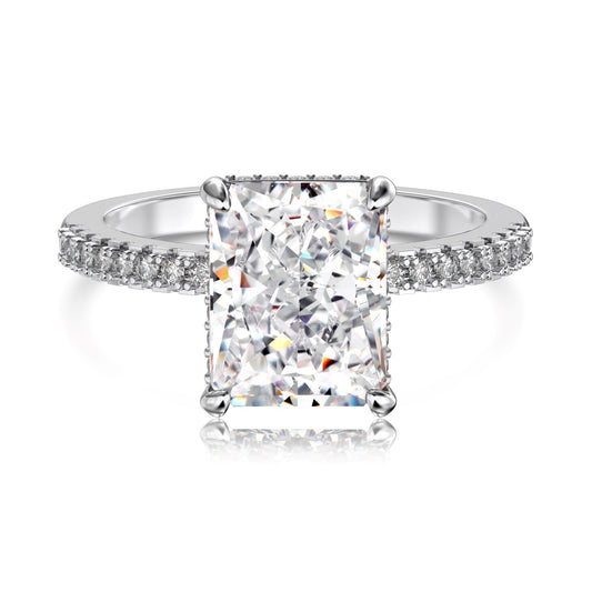 4 Carat Radiant Cut Engagement Ring