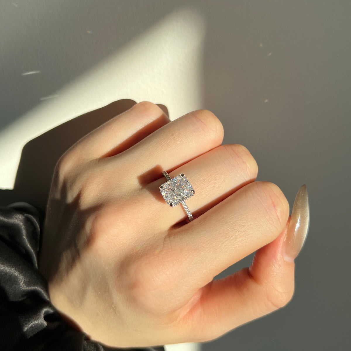 4 Carat Radiant Cut Engagement Ring