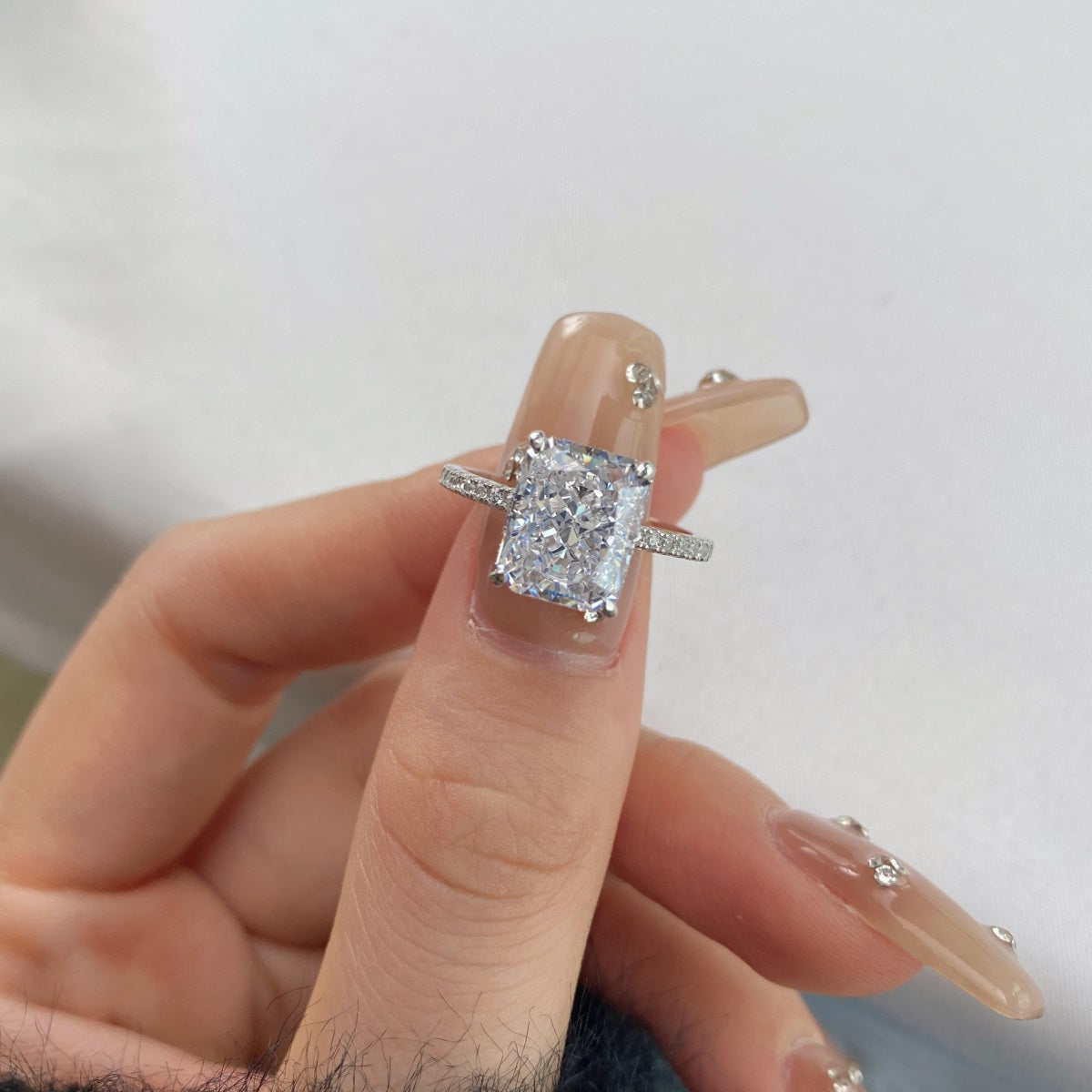 4 Carat Radiant Cut Engagement Ring