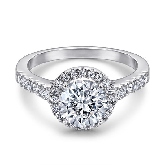 Sparkling Round Halo Engagement Ring